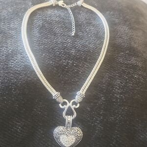 Lia Sophia Silver Heart Pendant Necklace